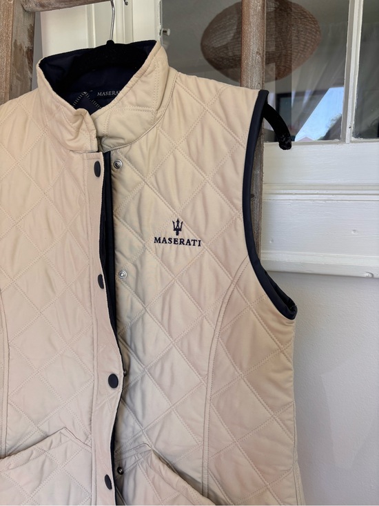 Jackets & Blazers - Tan Maserati Quilted Beige Vest
